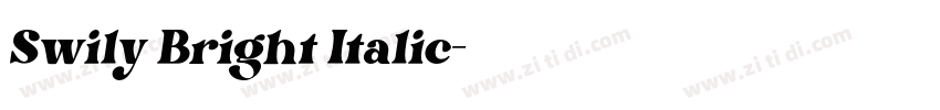 Swily Bright Italic字体转换